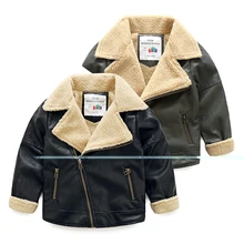 New boy baby zipper leather 2016 winter Korea children s wear children s lapels and fleece