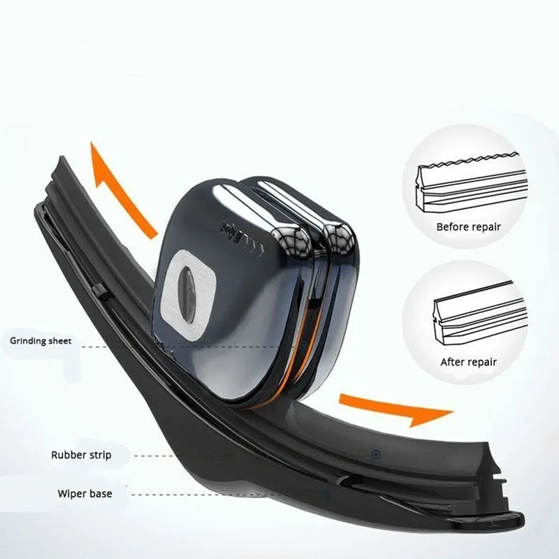 

Car Wiper Repair Tool Windshield Rubber Strip Windscreen Blade Restorer With Keychain Boneless Wiper For Car-styling Accessories