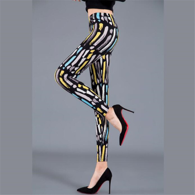 Printed Leggins Elastic Fitness Leggings Sexy Pants Women Push Up Trousers Summer Gym Sports Dropshipip