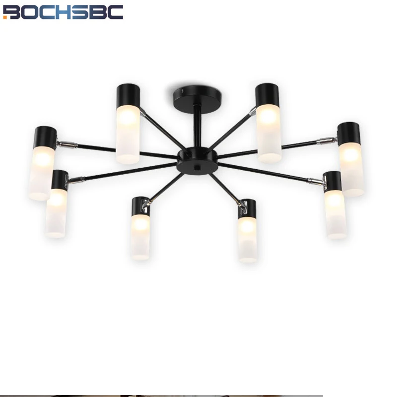 

BOCHSBC Acrylic Heads Led Chandeliers Modern Industrial Light Fixtures Branch Lamp for Living Room Dinning Room Hanging Lamp