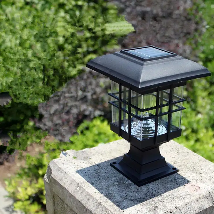 Lâmpada ao ar Nova Chegada Solar Pilar Livre Super Brilhante Led Portão Lâmpada Luz Frete Grátis