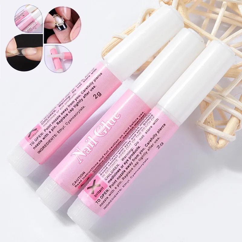 

2019 Hot Selling faux ongles avec colle Professional 1 Pc No Harm Nail Art Glue 2g / 10g Styles for False Nails Nail glue