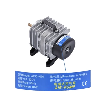 

220v 18W 0.020MPA 38L / MIN Seafood Pool Aquarium Oxygen Machine Aquarium Electromagnetic Air Pump ACO-001 Oxygen Pump Hot Sale