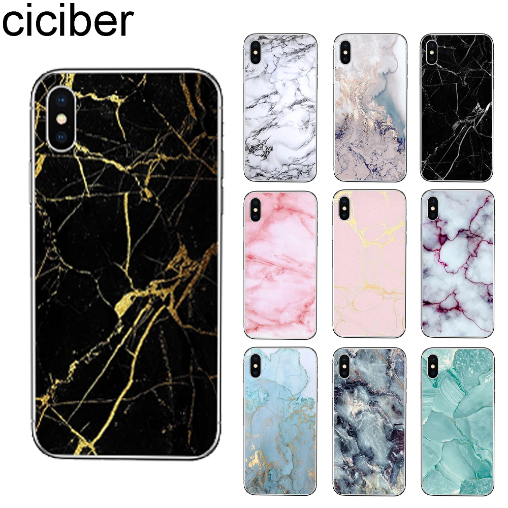 

ciciber Fashion Luxury Glossy Marble for iPhone 7 6 6S 8 Plus 5S SE X XR XS Max Soft Silicon Cover Capinha Fundas Phone Cases