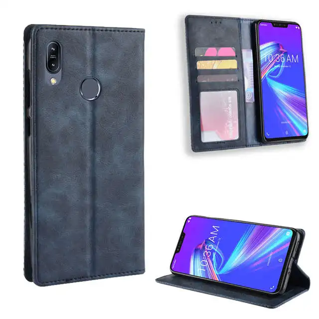 Магнитный флип-чехол для asus zenfone max Pro M2 ZB631KL PU кожаный бумажник для карт чехол-подставка asus zenfone max m2 ZB633KL Тонкий чехол