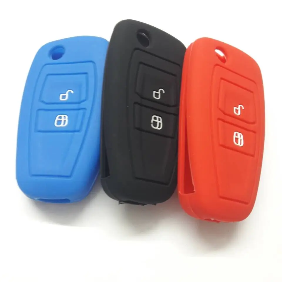 

Silicone Car Flip Key Cover Case For Mazda BT50 BT-50 MX5 RX2 Remote Key Holder 2 Button FOB Keyless