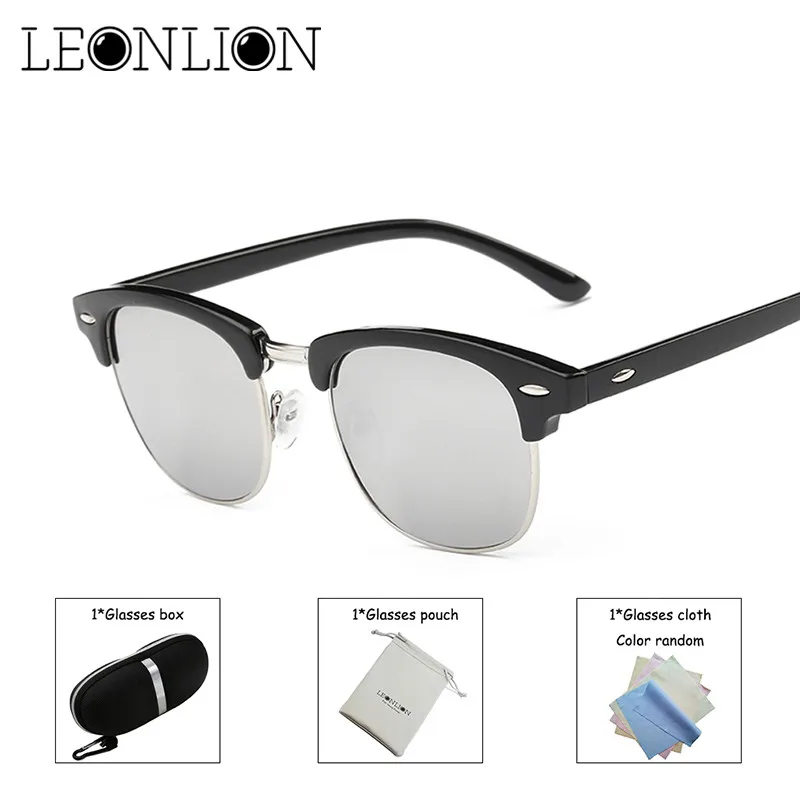Солнечные очки LeonLion в металлической оправе UV400 для мужчин и женщин