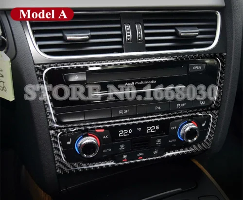 Углеродного волокна консоль CD& AC декоративный кожух для Audi A5 S5 2008