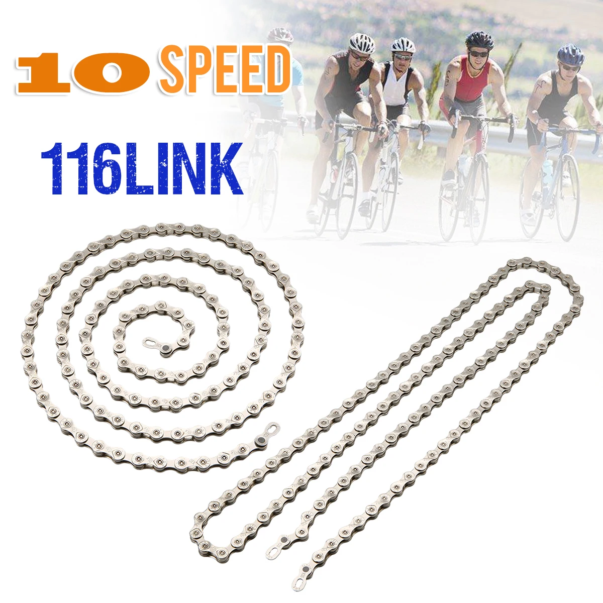 Bicycle Chain 116 Links 10 Speed Bicycle MTB Mountain Road Bike Chain Replacement Parts For Fixed Gear Road Bike Bicycle