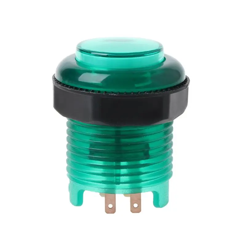 28 green OOTDTY 1 шт. 28 мм/24 мм светодиодный кнопка для игровых автоматов старт Аркады кнопочный выключатель 5V кнопка с подсветкой Аркады аксессуары для шкафов - Цвет: 28 green