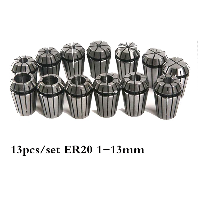 

ER20 Collet 13PCS ER20 Collet Set (1-13mm) for CNC milling lathe tool and spindle motor CNC Workholding Engraving & Milling