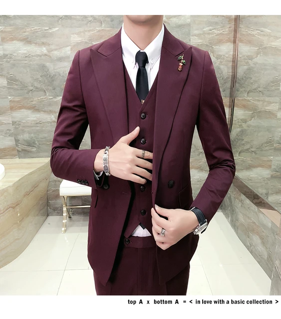 Wine top blazer men