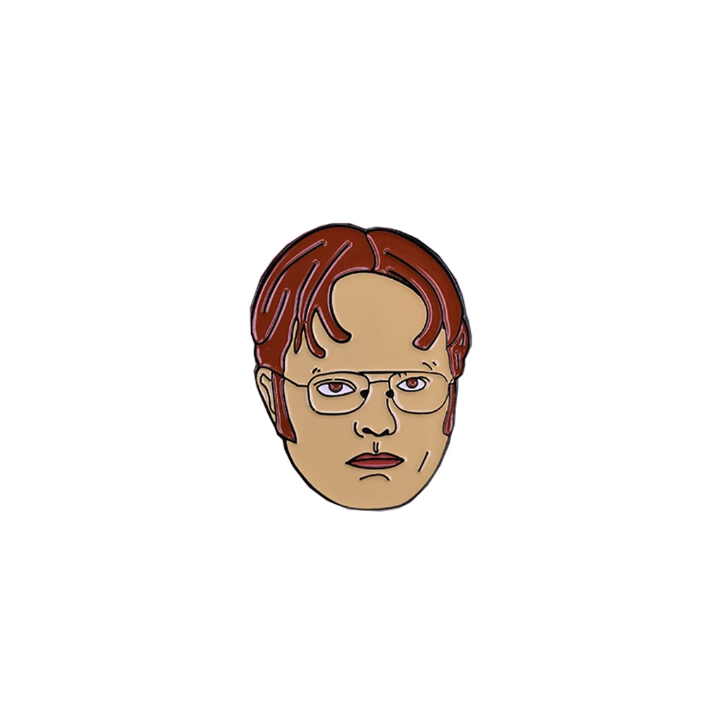 

Dwight Schrute enamel pin The Office brooch funny colleague badge men jackets hat accessory