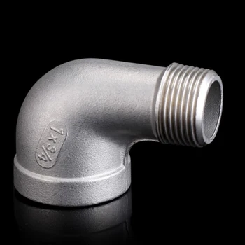 

1" BSP Female x 3/4" BSP Male Thread 304 Stainless Steel 90 Degree Elbow Pipe Fitting Connector For Water Oil Air