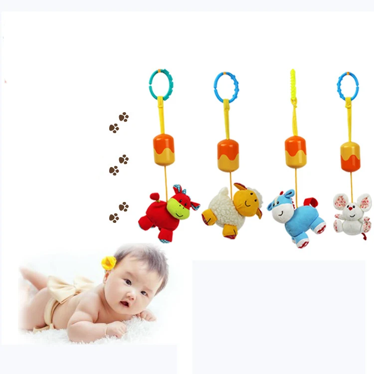

Baby Cartoon Animal Wind Chime Doll Infant Comfort Doll Baby Stroller Pendant Baby Puzzle Cognitive Toy 0-12 Months Baby Toys
