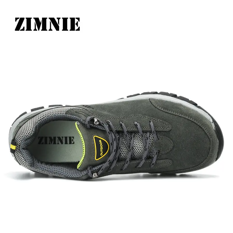 ZIMNIE في الهواء الطلق حذاء للسير مسافات طويلة المشي الرجال أحذية تسلق أحذية رياضية الصيد الجبلية الأحذية عدم الانزلاق تنفس الصيد الأحذية