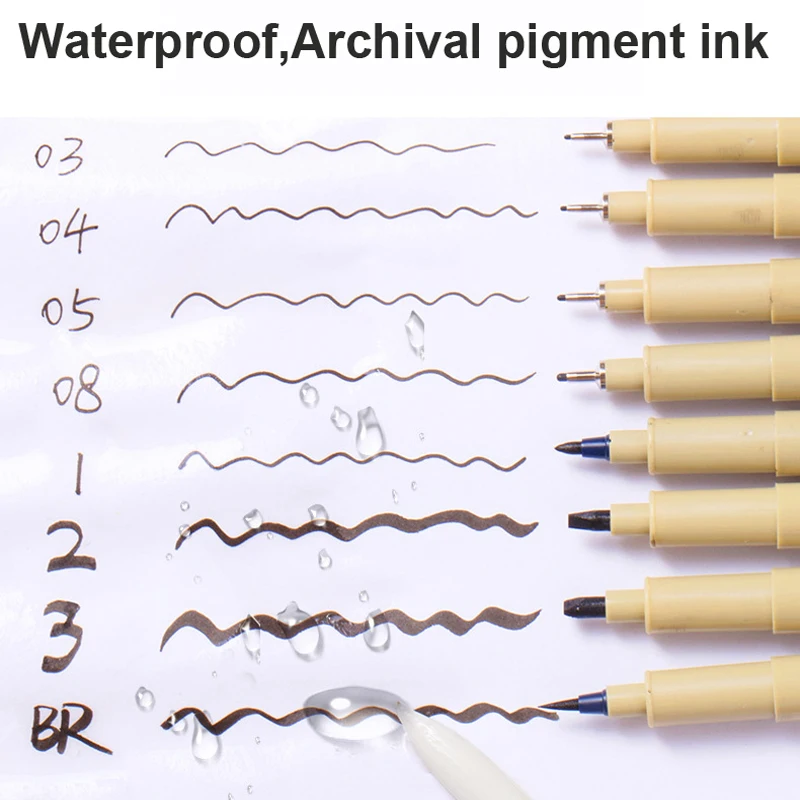 Sakura Pigma Micron 005 fineliner черные чернила для ручки Art 01 02 03 04 05 08 кисть маркер пигментные чернила для художника чернил ручки