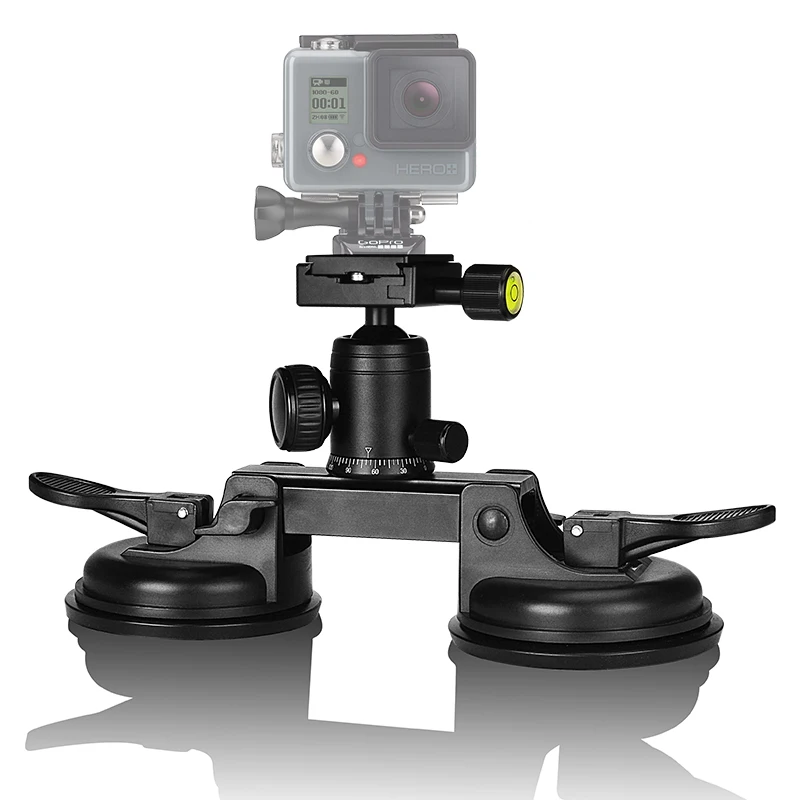 

Vehicle Trunk Lid Car Door Vacuum Double Suction Cup Holder Mount for Gopro Hero 7 6 5 Black Sony Eken Xiaomi Yi Action Camera