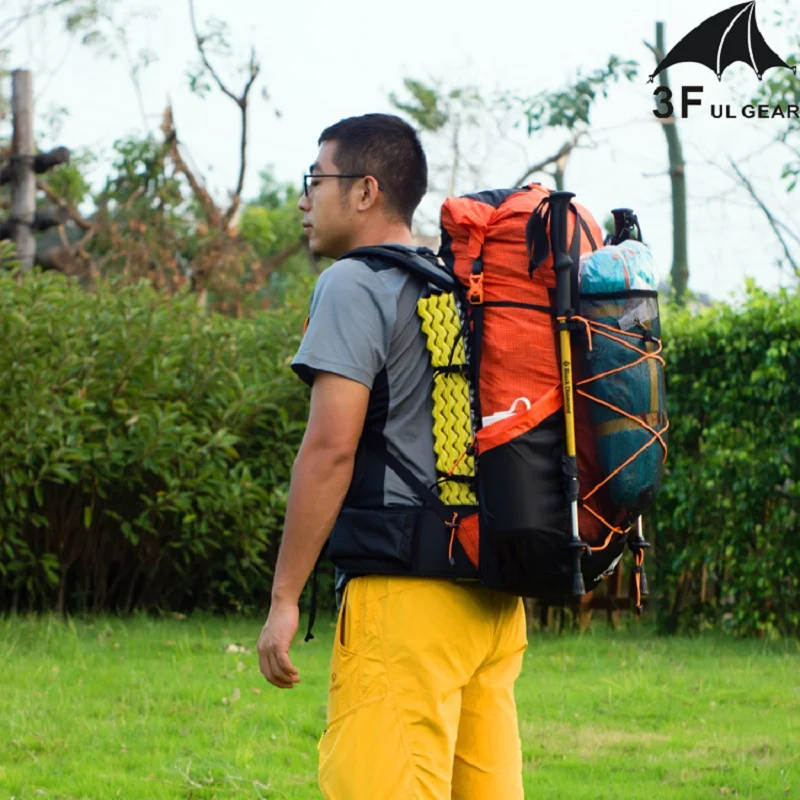 melhor 3F UL ENGRENAGEM resistente à Água Caminhadas Mochila Pacote de Viagem Montanhismo Mochila de Camping Leve Trekking Mochilas 40 + 16L