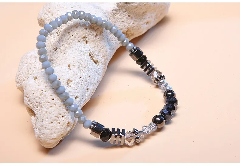 YXBR-10197 The European and American style alloy electroplating bracelet  beads bracelet with environmental protection