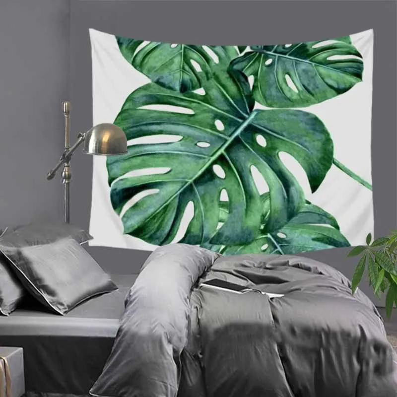 Домашний Декор настенный гобелен кактус 3D печать искусство подвесной зеленый гобелен банановые листья индийский Бохо стены хиппи ТАПИС ковер лист