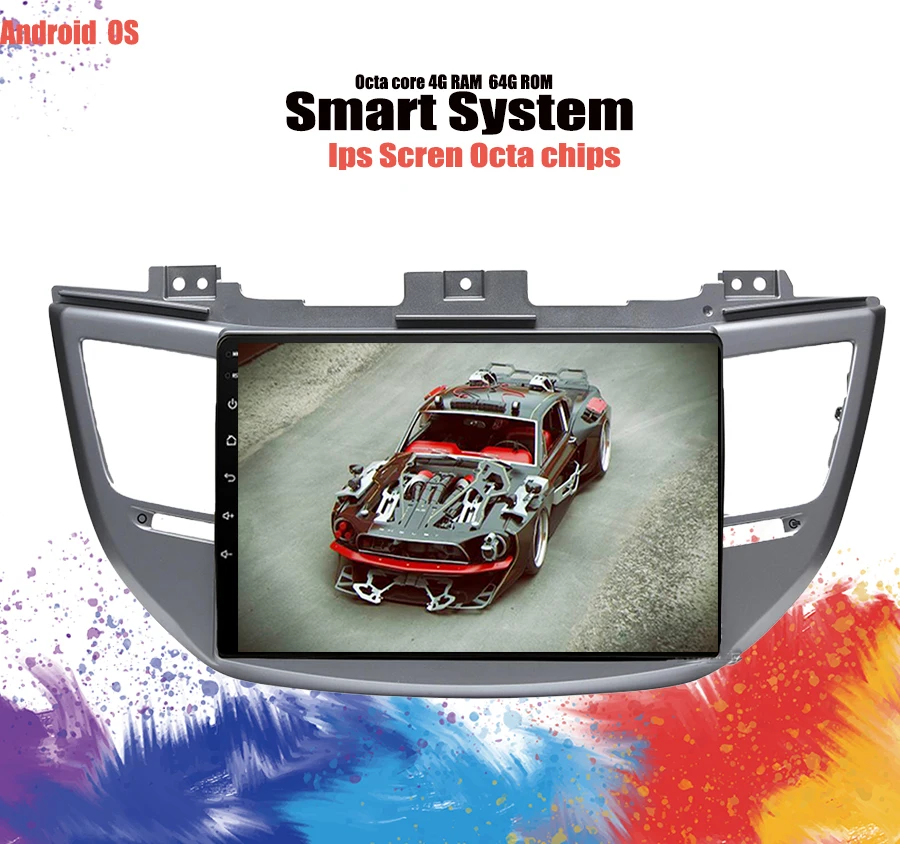 Excellent 9" Android 9.1 Car Radio GPS Multimedia Player Head Unit For Hyundai Tucson IX35 2016 2017 2018 19 Auto Stereo Audio cassette 3