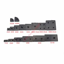 Hot sale CNC 3D Printer Parts Plastic End Cap Cover Plate black for EU Aluminum Profile 2020/2040/3030/3060/4040 nylon Endcap