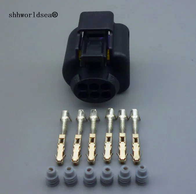 

shhworldsea 6 Pin Auto Waterproof LSU 4.9 Wide Band Oxygen Sensor Connector 1928404669 Throttle Plug For VW for AUDI 4H0973713