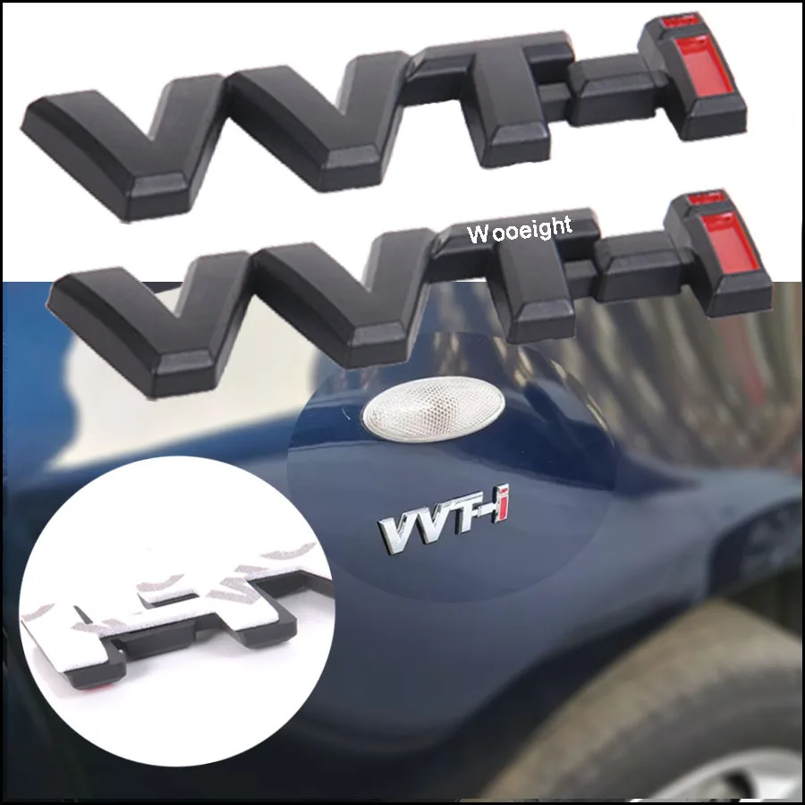 Buy 2Pcs VVTi Logo Car Styling Sticker 3D Black Car