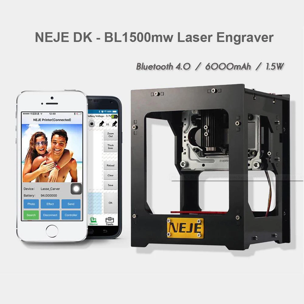 NEJE DK BL1500mw Laser Engraver Machine Printer 3D Support
