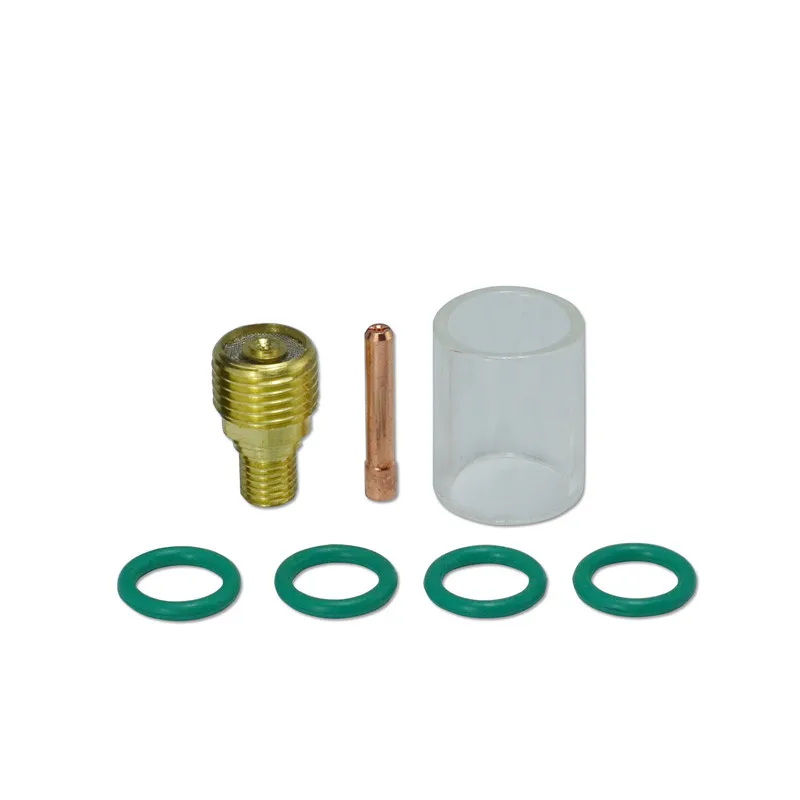 

TIG Gas Lens Collet Body 3/32" 2.4mm Temperature Resistant O-rings Kit Accessories Fit WP 9 20 25 TIG Welder 7pcs