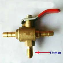 10 мм медных 3-сторонний выход быстрого масло сливные клапаны латунный слив Petcock запорный клапан для масла оборудование для тракторов