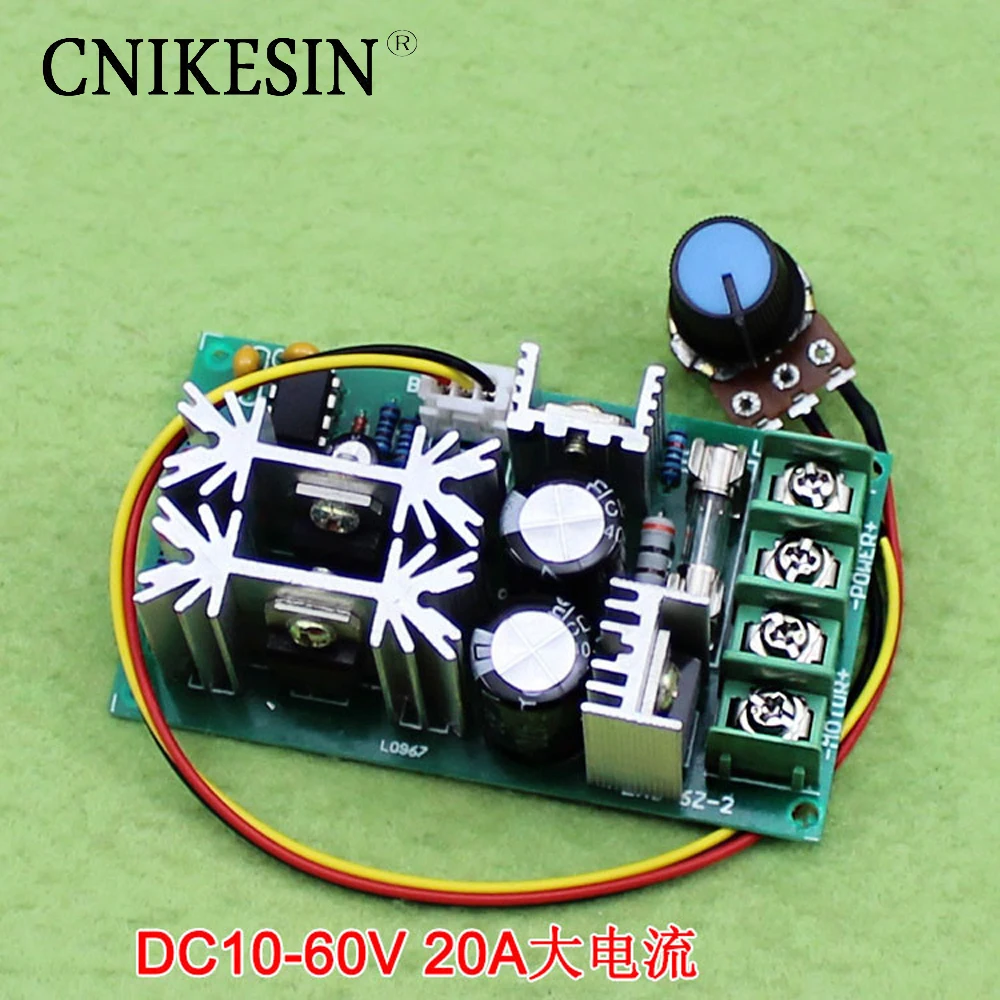 

CNIKESIN IC module DC motor speed governor 12V24V36V48V large power drive module PWM controller 20A F7A3