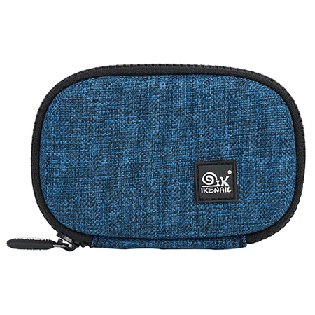 IKSNAIL холст+ EVA для Airpods чехол аксессуары для электронных USB наушников наушники sd-карты портативные сумки для хранения - Цвет: Sea Blue