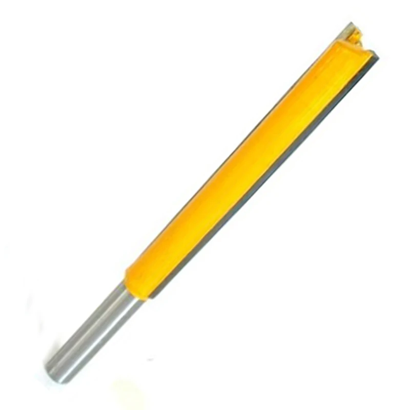 1 pc 1/4" Shank Diameter Router Bit 2 Flutes Extra Long Straight Router Bit For Woodworking Tool