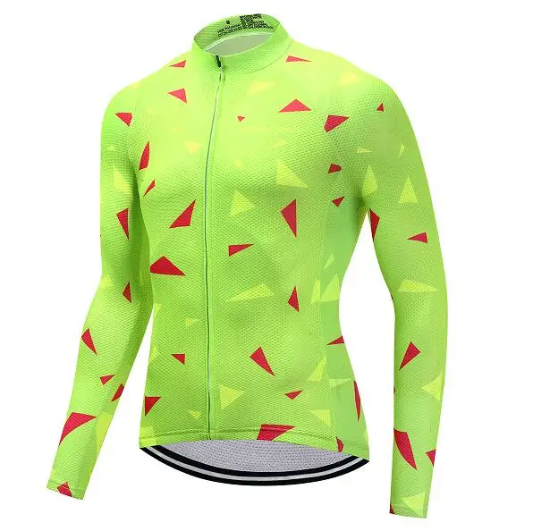 Cycling Clothes Man Winter Thermal Fleece Bicycle Jersey Full Set MTB Maillot Team Triathlon Suit Bike Clothing Kit Outfit - Цвет: only jersey 2