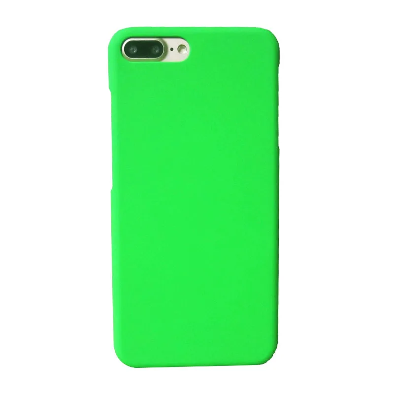 

frosted PC hard anti-scratch case pure green shockproof rubber matte facing slim thin platic hard shell case for iPhone8plus