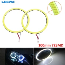 Leewa 10 шт. белый автомобиль 100 мм 72SMD светодиодный фар удара 72 светодиодный Авто Halo Кольцо Ангельские глазки Предупреждение Лампы для мотоциклов# CA5283