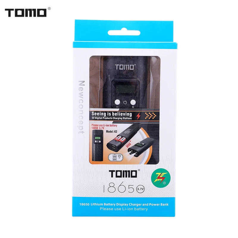 TOMO Smart power charger фонарик Функция power Bank чехол 2x18650 зарядное устройство портативное зарядное устройство для телефона зарядное устройство
