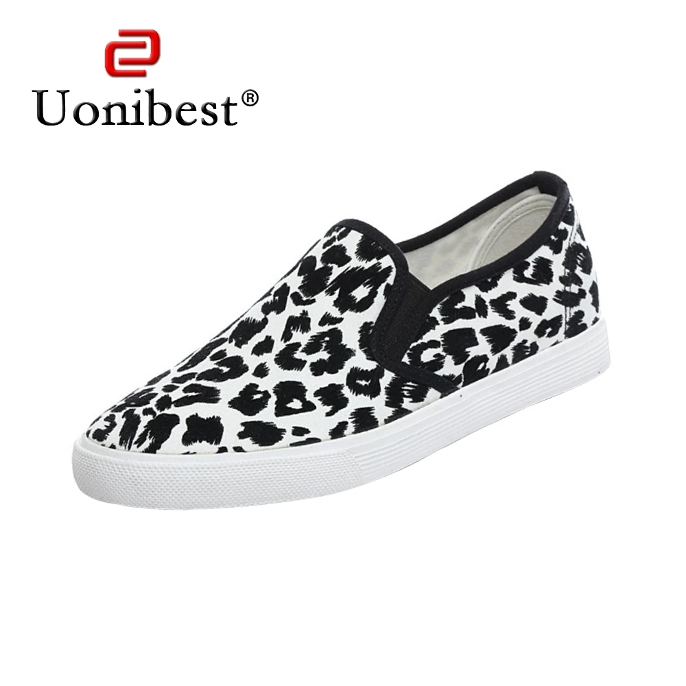 leopard flat sneakers