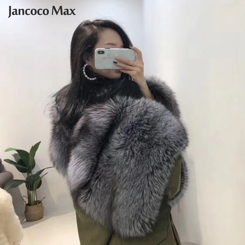 New Winter Women Supper Big Fur Parka Real Fox Fur / Raccoon Fur Hooded Fur Parkers Top Quality Outerwear S7555