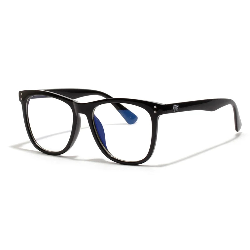 Seemfly, оптический синий светильник, блокирующая оправа для очков, женские ретро очки, анти-блюрей, оправа для очков, мужские винтажные прозрачные очки - Цвет оправы: Черный