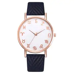 Уникальный дизайн Для женщин модные часы кожаный ремешок Часы женские Бизнес кварцевые часы для дропшиппинг montre femme 2018