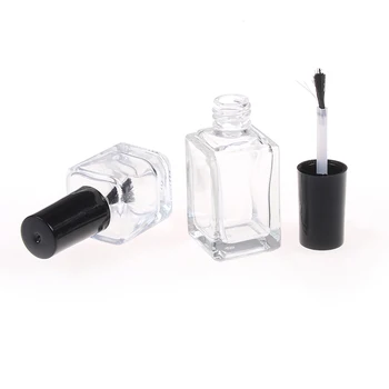 

1PC 5/10/15ml empty glass nail polish bottle with brush nail oil glass bottles