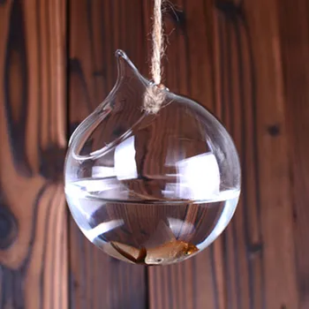 

Diameter=15cm 12pcs/pack Big Size Hanging Glass Terrarium Vase Wedding Decorative Prop Hanging Glass Fishbowl Home Decoration