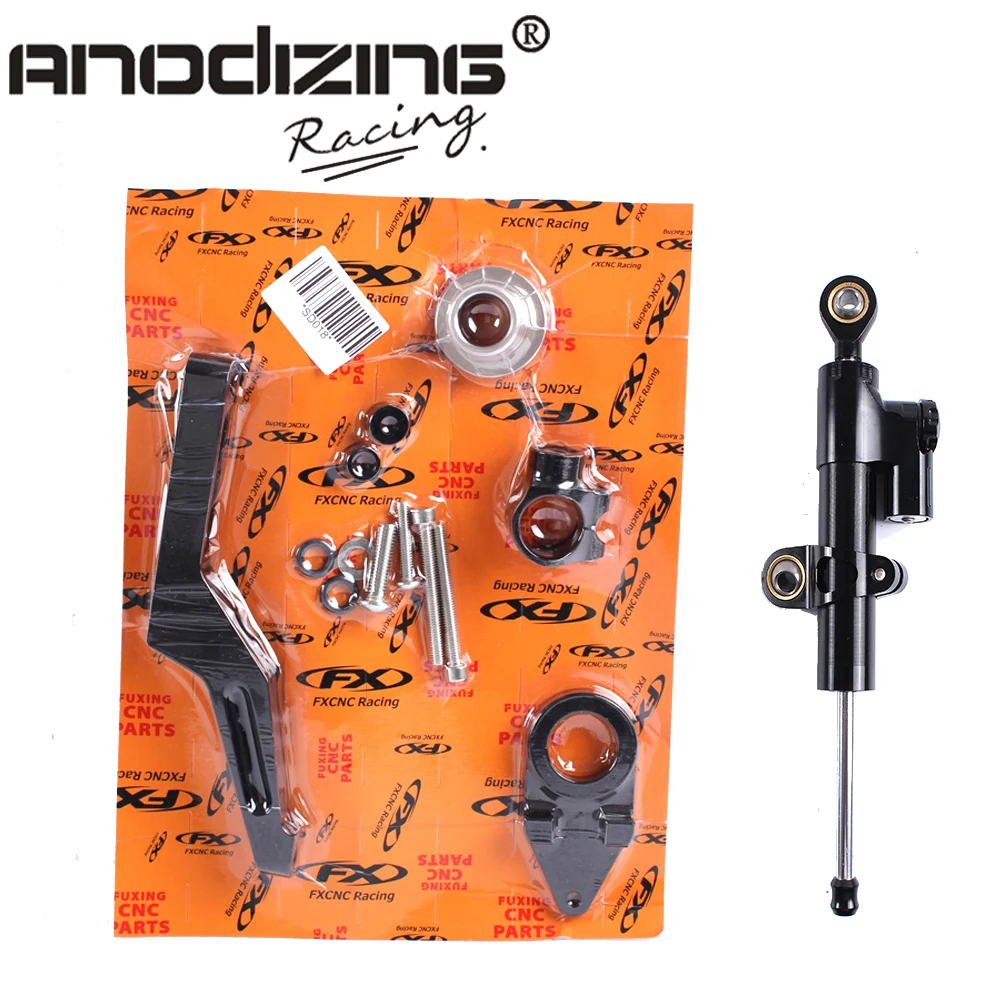 CNC Steering Damper Complete Set for KAWASAKI ZX 6R ZX6R 2009 2016in