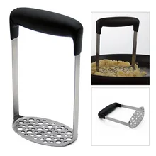 Cocina de Acero Inoxidable Ricer Papa y Masher con Amplia Ergonómico Mango Horizontal Fina Placa de Maceración de la red E2shoppin