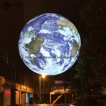 Decoration led light inflatable moon globe giant inflatable moon balloon for outdoor advertisement decoration inflatable bulb with light