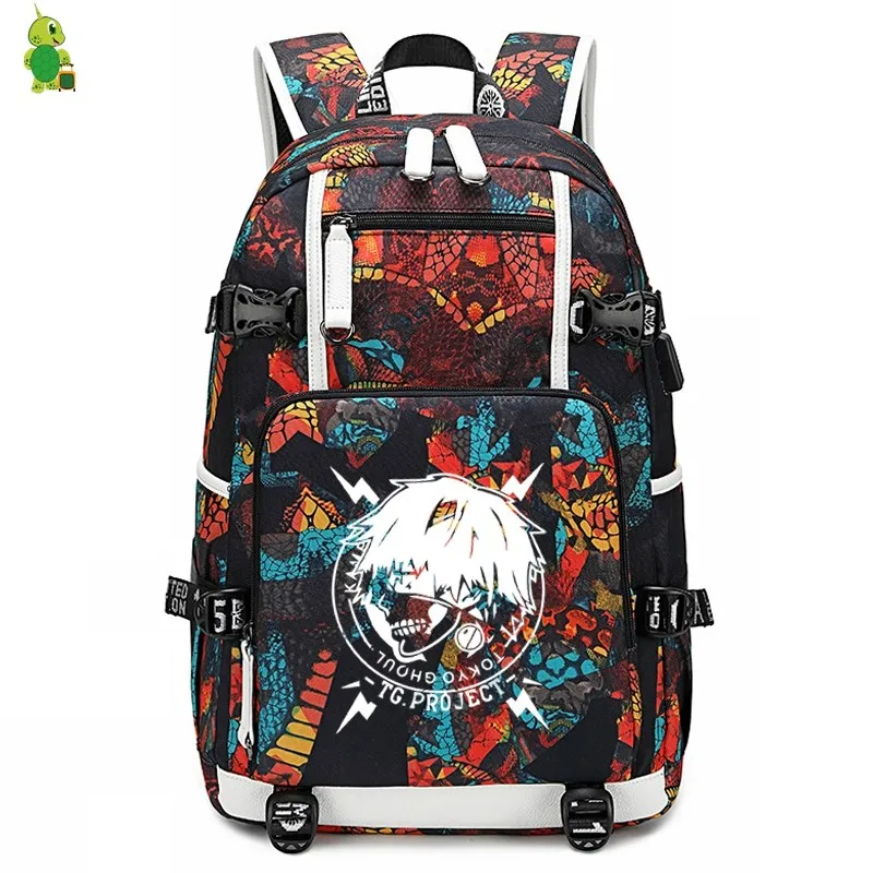 Anime Tokyo Ghoul Backpack School Bags for Teenage Girls Boys Large Capacity Laptop Backpack Fashion Travel Bags Casual Rucksack - Color: 5