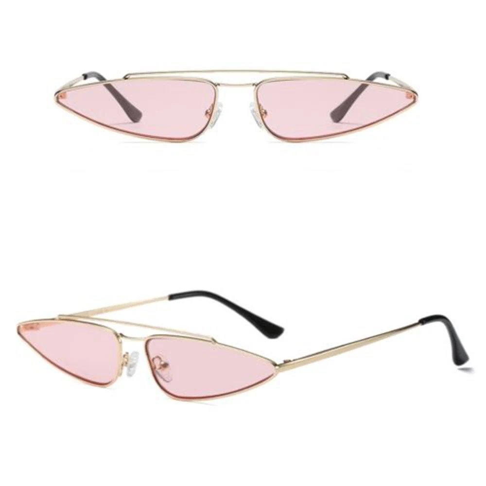Милые маленькие солнцезащитные очки "кошачий глаз", металлическая планка, плоская подошва, для женщин, Ретро стиль, солнцезащитные очки, аксессуары, очки для водителя
